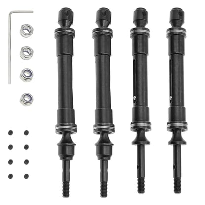 4Pcs Treehobby Front & Rear Universal Drive Shaft 115~140mm Compatible with Traxxas Slash 4X4 Stapede Rustler VXL HQ727 Short Truck Car