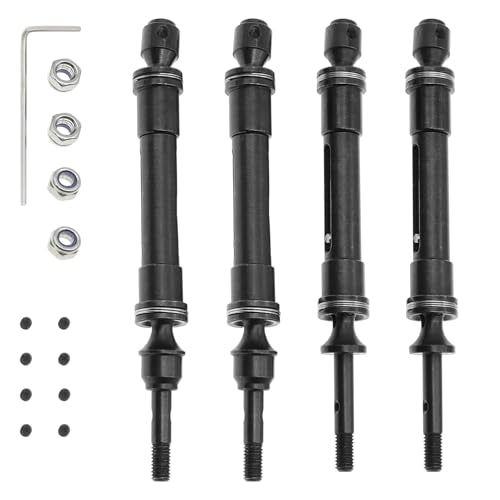 4Pcs Treehobby Front & Rear Universal Drive Shaft 115~140mm Compatible with Traxxas Slash 4X4 Stapede Rustler VXL HQ727 Short Truck Car
