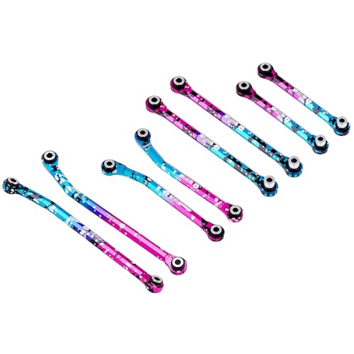 10PCS Splash Anodizing Aluminum High Clearance Chassis Links and Steering Links Set for HPI Venture18 Upgrade