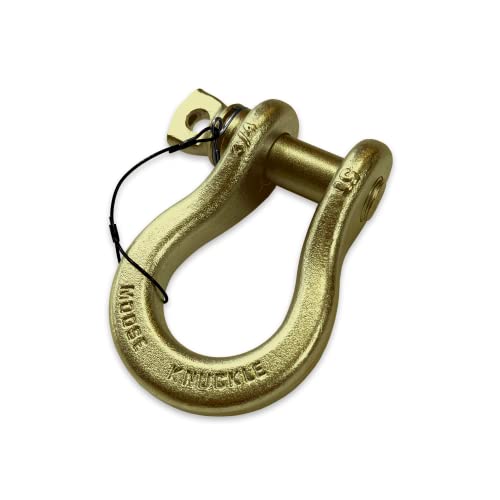 B'oh Spin Pin 3/4” Recovery Shackle | 10,000 lbs Capacity - High-Strength Carbon Steel with 7/8" Pin Recovery Gear Towing Accessories - Pin Style : Screw, Brass Balls - color: Brass Balls