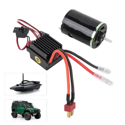 Asixxsix Brushed Motor ESC Combo, 320A ESC 5V 2A BEC 540 Brushed Motor Electric Speed Controller, Forward Backward Speed Control Rc Motor for 1/10 RC Crawler Car (35T) - size: 35T, style: 35T