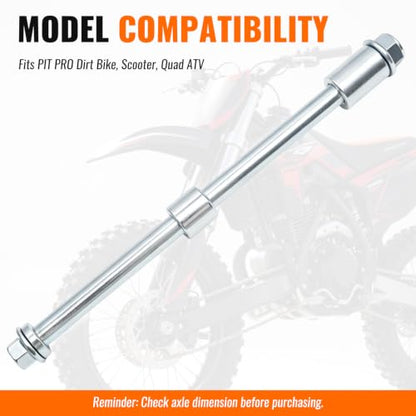 Minho 12mm 245mm Front Rear Axle with Bushing 30mm 20mm 5mm Fit for Jonway 125cc 150cc Scooter Motorcycle Dirt Bike QUAD ATV - size: 12-245mm