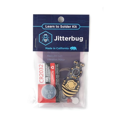 Jitterbug Soldering Kit | DIY Electronics Projects for Beginners | STEM Practice Science Project | Electronic Vibration Motor Circuit Boards with Battery - style: Individual Pack