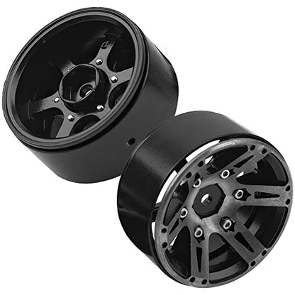 Metal 1.9'' Beadlock Wheel Rims 1.9 Wheels 12mm Hex Hubs Compatible with Axial SCX10 SCX10-ii SCX10-iii Traxxas TRX4 RC4WD D90 Gen7 Gen7 1/10 RC Crawler, 4Pack