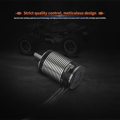 XC E5690 Sensored Brushless Motor for RC Car,3-8S Lipo,1250KV,IP67 Water Proof,Applicable to:1/6 Short Course, Monster, 1/5 Light-Duty Truck