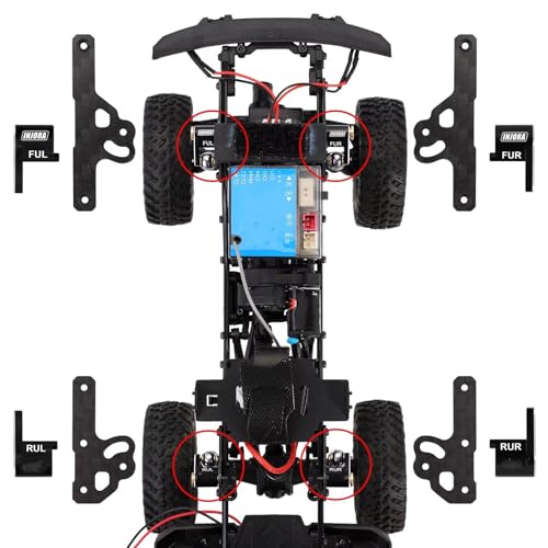 RC Cars Crawler Parts Compatible with SCX24 CNC Aluminum Shock for Flex Blades 1/24 RC Crawler Upgrade Parts Accessories