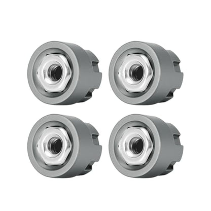 INJORA M2 Wheel Lock Nuts with Aluminum Cap for 1/24 RC Crawlers (Gray) - color: Gray