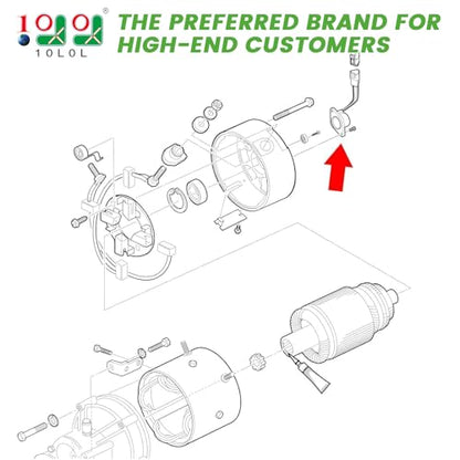 10L0L Golf Cart Speed Sensor with High Speed Magnet for Club Car DS and Precedent 2004 Up 48V Electric Models with ADC Motor, IQ System, OEM# 102704901, 102265601 (4-6 Mph Speed Increase)