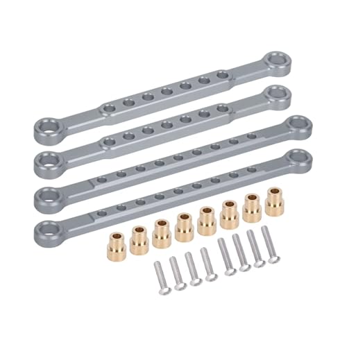 Rc Connecting Rod Tie Rod For Traxxas 1/10 For Slash 4x4 BL-2S 4WD Aluminum Front Rear Sway Bar Kit RC Car Replacement Accessories(Silver) - color: Silver