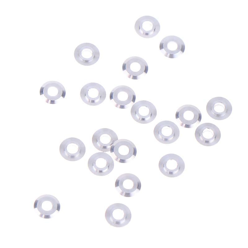 20PCS Mini Metal Washer Gasket Shim Spacers for 520 Ball Bearing Guide Wheel Roller 94768 Spare Parts for Tamiya 4WD RC Car