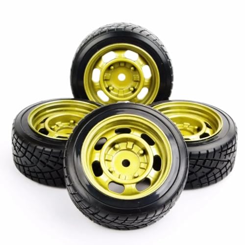COMODO 1/10 RC Drift Tires and Wheel Rims with 6mm Offset 12mm Hex for On-Road Car Replacement Parts