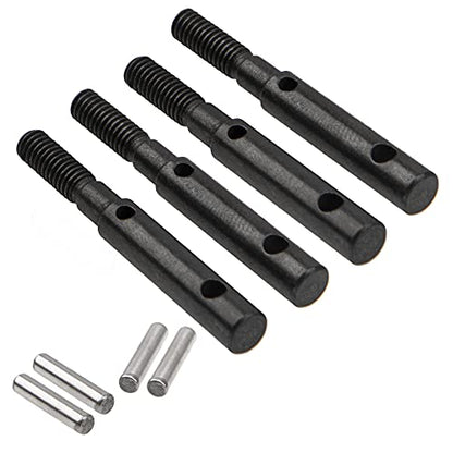4Pack Vgoohobby Steel Front Rear Portal Stub Axle Drive Shaft Compatible with Axial SCX10-III AXI03007 Jeep Capra 1.9 UTB 1/10 RC Crawler