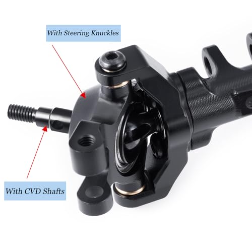 MORLORDY RC Complete Axles Set - Standard Extended Front Rear Axles Set with Steering/Steering Knuckles/Axles Gear and Cover/CVD Shaft for 1/18 TRX4M RC Car,Standard - color: Standard Axles Set