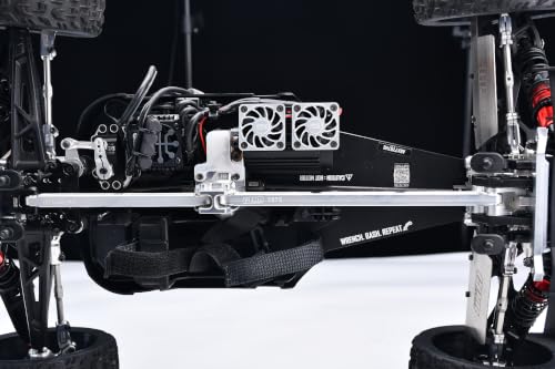 GPM 7075 Aluminum Front Rear Chassis Brace for ARRMA 1/7 Talion 6S EXB V6, Upgrade RC Car Chassis Support, Extreme Bash Toughness, 4mm Thick CNC (Black) - color: Black