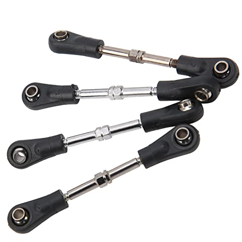 RC Steering Tie Rod Linkage 4pcs Set | Adjustable 2.4-2.8in for 1/10 Off - Road Vehicle | Metal & Plastic Replacement Parts/Crawler Upgrades / M3 Hex Screw Compatible