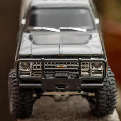 Front Bumper Aluminum Winch for Traxxas 1/18 TRX4M High Trail K10 F150 Upgrade Parts RC Crawler Car