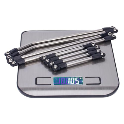 RC Performance Carbon LCG Chassis Kit with Gearbox Shock Absorber for for 1/10 RC Crawler SCX10 Capra Upgrade (Links Set) - style: Links Set