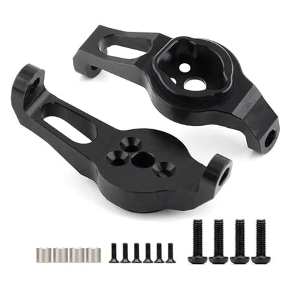 RC Cars Crawler Parts Compatible with for traxxas TRX-4 1/10 RC Crawler Car Upgrade Parts Accessories 2Pcs Aluminum Alloy Front Axle Caster Block C-Hub Carrier(Black) - color: Black