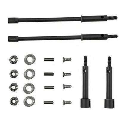 4mm Widened CVD Driveshaft Set for Axial SCX24 1/24 RC Crawler 90081 | Front Rear,Metal,Universal Joint,Upgrade Parts,High Strength,Precision Fit,Wear Resistant,Easy Installation