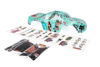 SummitLink Custom Body Graffiti Blue Compatible for 1/10 Stampede 4x4 VXL 2WD Slayer RC Car or Truck (Truck not Included) ST-GB-01