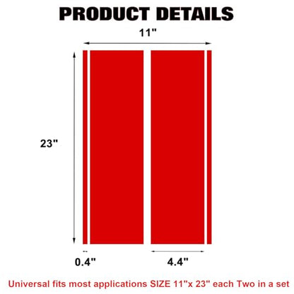 x xotic tech Fender Stripes Hash Marks KK Vinyl Decal Universal for Car Truck Sticker Racing Stripe 11"x23" (Red) - color: Red