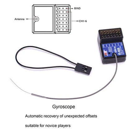 FlySky FS-BS6 Receiver 2.4Ghz 6CH AFHDS2 for FlySky FS-GT5 RC Car Boat Transmitter | 2.4Ghz 6CH Long Range AFHDS2 Surface Receiver Fits RC Car RC Boat - size: 1Pc