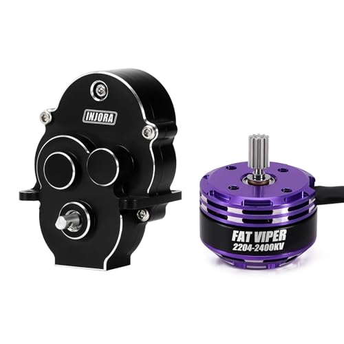 INJORA Fat Viper 2204 Brushless Outrunner Motor & Transmission for TRX4M - size: 2400KV Motor with Transmission
