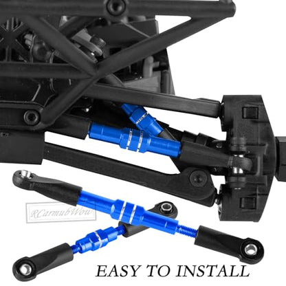 RC Turnbuckles Camber Link Upgrades Part for 1/16 Mini Slash 70054-1,Aluminium Adjustable Front and Rear Toe Links Push Rods,Navy Blue
