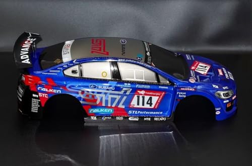 1/10 Scale RC Drift Racing Touring On Road Car Painted Body Shell, Spoiler Included, Pre-Cut, 258mm Wheelbase (Subaru STI Style) - color: Subaru Sti Style