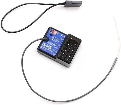 2PCS Flysky FS-BS6 Receiver, 2.4G 6CH Receiver 2.4G AFHDS 2A with Gyro | AFHDS 2A Protocol, Built‑in Gyro for Auto‑offset Correction, Compatible with Flysky GT5, Flysky iT4S, Flysky i6, i6X