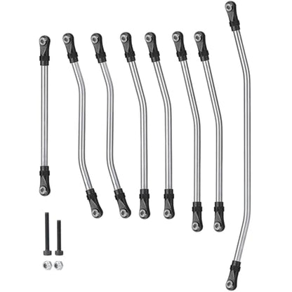 RC Car Upgrade Parts for Axial for Wraith 90018 90048 Rr10 1/10 Rc Car Parts Stainless Steel Steering Linkage Link Rod Set with Nylon Ball End - size: 90048