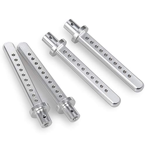 4PCS Aluminum Body Post Mounts for 1/10 SCX10,Body Posts Replacement Parts (Silver) | 3 Color,Heavy-duty Aluminum,CNC-Machined Body Posts Upgrade Part - color: Silver