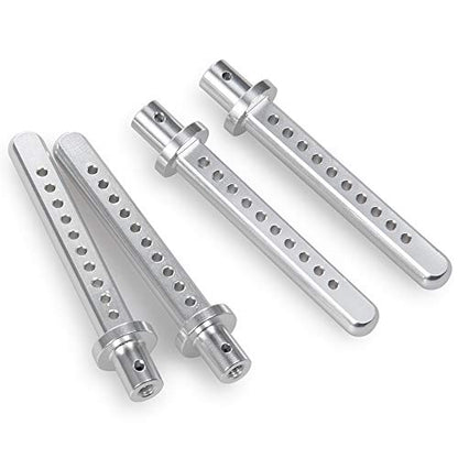 4PCS Aluminum Body Post Mounts for 1/10 SCX10,Body Posts Replacement Parts (Silver) | 3 Color,Heavy-duty Aluminum,CNC-Machined Body Posts Upgrade Part - color: Silver