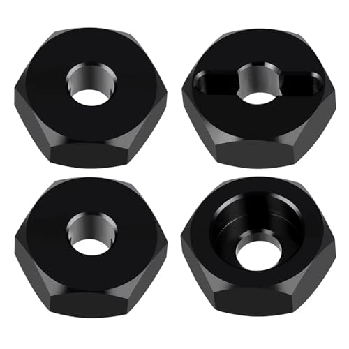 RC Car Upgrade Part for Mini JRX2 1/16 4 Pcs Aluminum Alloy 12mm Hex Wheel Hub Adapters with Bearing RC for Buggy Truck Model Upgrade Accessories