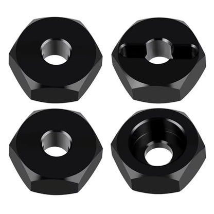 RC Car Upgrade Part for Mini JRX2 1/16 4 Pcs Aluminum Alloy 12mm Hex Wheel Hub Adapters with Bearing RC for Buggy Truck Model Upgrade Accessories