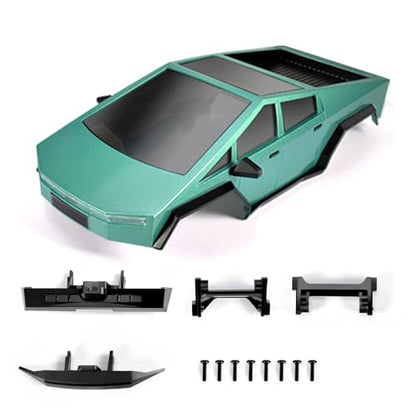 1/18 RC Pickup Hard Body Shell with Front & Rear Bumpers, Upgrade for TRX4M Bronco Defender (Olive Green) - color: Olive Green