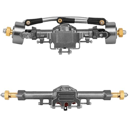 Diamond Shape SCX24 Aluminum Axle Upgrades for Axial SCX24 Deadbolt C10 JLU Gladiator Bronco 1/24 RC Crawler (Titanium) - color: Titanium