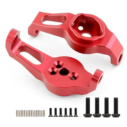 RC Cars Crawler Parts Compatible with for traxxas TRX-4 1/10 RC Crawler Car Upgrade Parts Accessories 2Pcs Aluminum Alloy Front Axle Caster Block C-Hub Carrier(Red) - color: Red