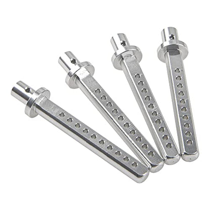 4Pcs Aluminum Alloy RC Car Body Posts Mount Holder Column 49.5mm Compatible with Axial SCX10 90046 90047 RC4WD D90 1/10 RC Rock Crawler (Silver) - color: Silver