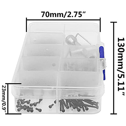 252Pcs ShareGoo M1.4 RC Screw Kit Scx24 Screws Assortment Set Fastener Pins Repair Tools Compatible with Axial SCX24 Deadbolt C10 Jeep AXI90081 AXI00001 1/24 RC Crawler