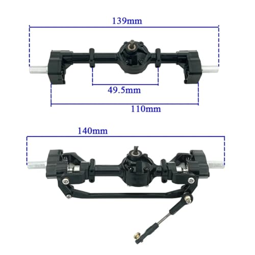 Rc Crawlers Axles Compatible With WPL B1 B14 B24 C14 C24 B16 1/16 RC Cars Upgrade Parts Modification Spare Front Rear Portal Axle Assembly