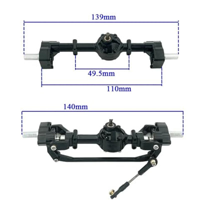 Rc Crawlers Axles Compatible With WPL B1 B14 B24 C14 C24 B16 1/16 RC Cars Upgrade Parts Modification Spare Front Rear Portal Axle Assembly