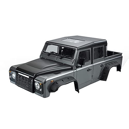 1/10 RC Land Rover Defender Pickup Hard Body Shell Kit-313mm Wheelbase Pickup Body for Axial SCX10 90046 TRX4 CC01 Capra RC Crawler Car (Grey) - color: Grey