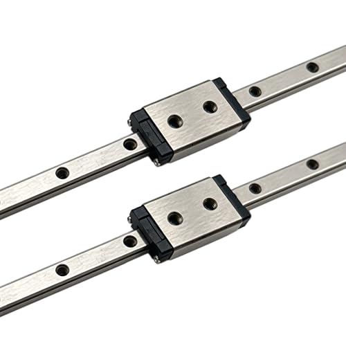 MGN3 Linear Rail 60mm 2.36" 2PCS MGN3 Miniature Linear Motion Slide Rail + 2PCS MGN3H 3mm Linear Sliding Bearing Carriage Block Black for 3D Printer and CNC Machine - size: L: 60mm / 2.36 inch, style: MGN3 Rail + H Block