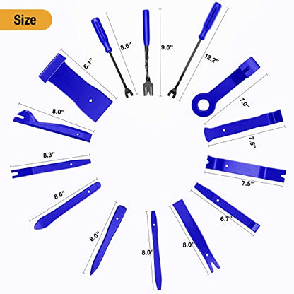 GOOACC 238Pcs Trim Removal Tool, Auto Push Pin Bumper Retainer Clip Set Fastener Terminal Remover Tool Adhesive Cable Clips Pry Kit Car Panel Radio Removal Auto Clip Pliers - color: 120Pcs Clips + 118 Remover Blue