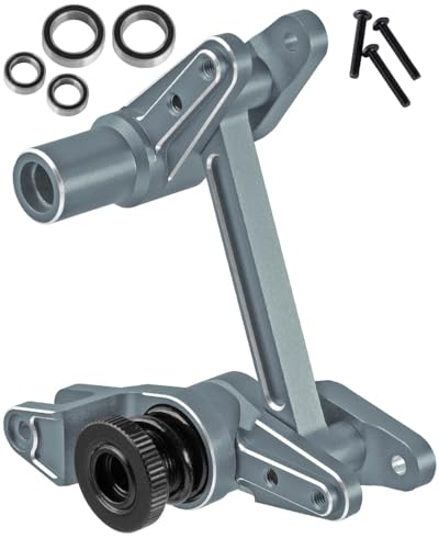 Aluminum Tie Rod & Servo Horn Upgrades Part for 1/10 WideMaxx/X-Maxx,RC Fixed Link Steering Servo Arm,RC Truck Mode #89086-4,#89076-4,Titanium - color: Titanium - (Tie Rod & Servo)