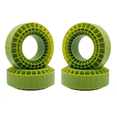 1.9 Silicone Tire Inserts 108x42mm, Soft 45-50A RC Tire Foam Inserts for 1/10 RC Crawler Tires, Waterproof Silicone Inner Foam, 4PCS (Green) - color: Green