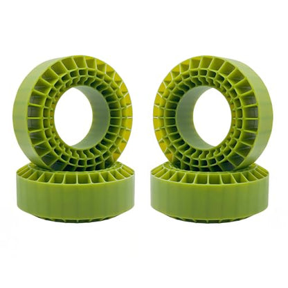 1.9 Silicone Tire Inserts 108x42mm, Soft 45-50A RC Tire Foam Inserts for 1/10 RC Crawler Tires, Waterproof Silicone Inner Foam, 4PCS (Green) - color: Green