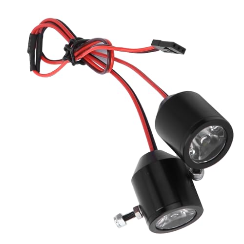 Rc Car Headlight Kit, 3W LED Spotlights Searchlights Replacement for Rc Vehicle Model Super Bright Headlights Upgrade (Black)