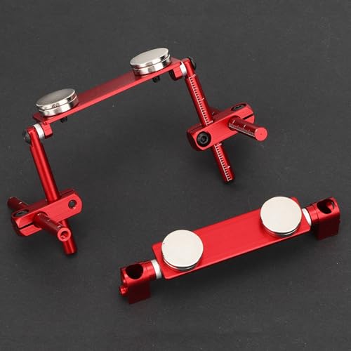 RC Car Body Post, Aluminum Magnetic Invisible Body Shell Mount Column Kit for HSP 1/10 SakuraS XI CS Tamiya416/417 T3/T4/94123 RC Racing Car (Red) - color: Red